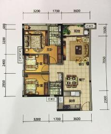 佛山美的花湾城3座01、02单元4座01、02、04单元90.00㎡